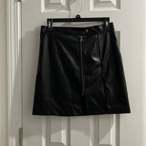 White Birch faux leather  skirt